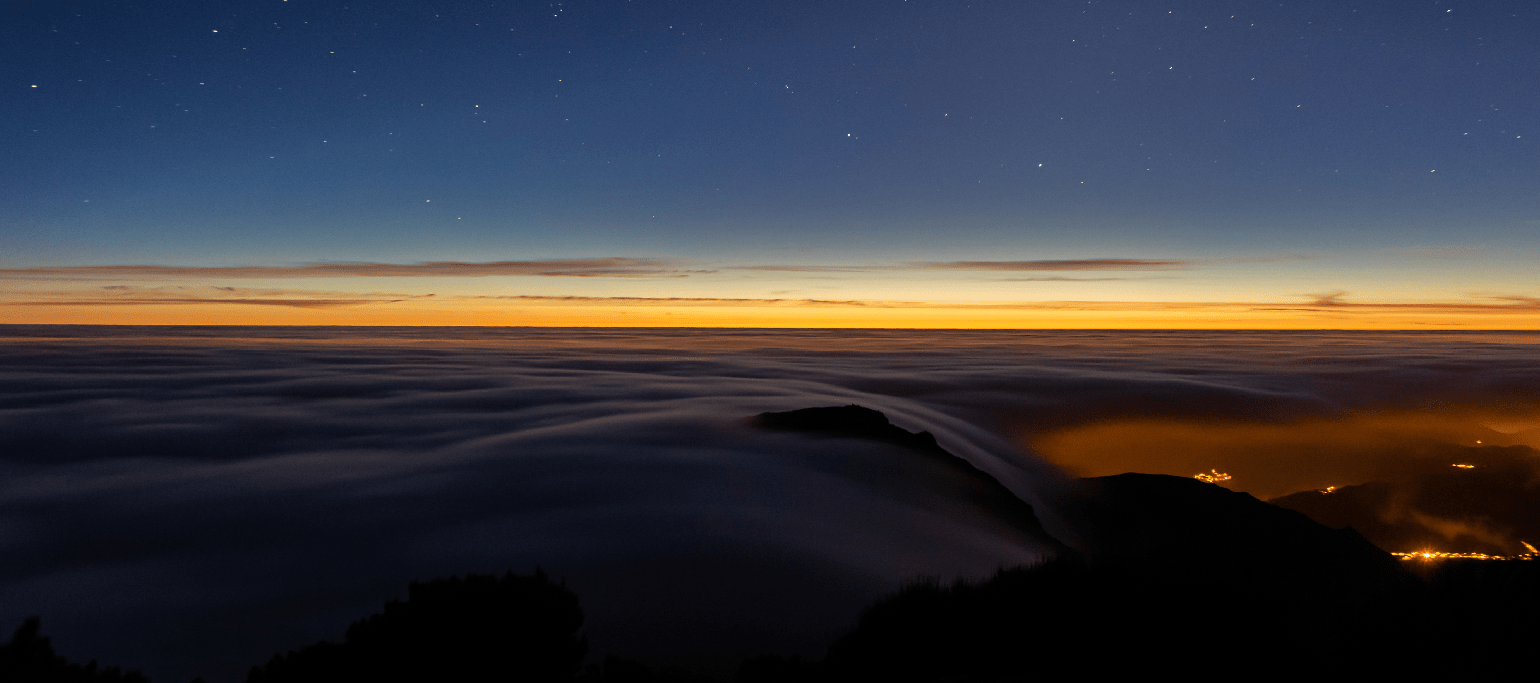 Madeira ao anoitecer