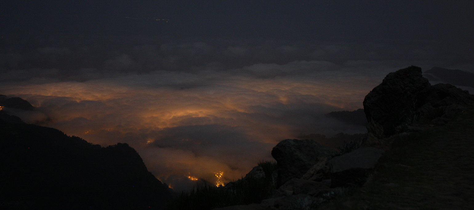 paisagem da Madeira à noite