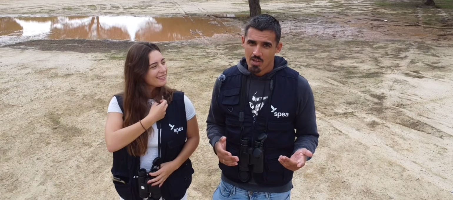 Inês Lacerda e Hélio Batista durante as filmagens do vídeo de apresentação do Canal YouTube SPEA